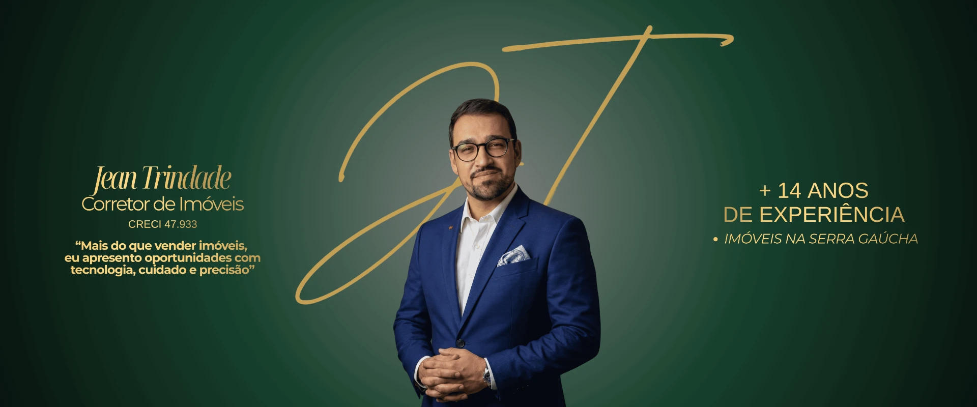Jean Trindade — mais de 14 anos de experiência, imóveis na Serra Gaúcha