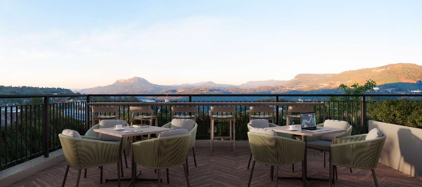 Terraço com vista para o vale