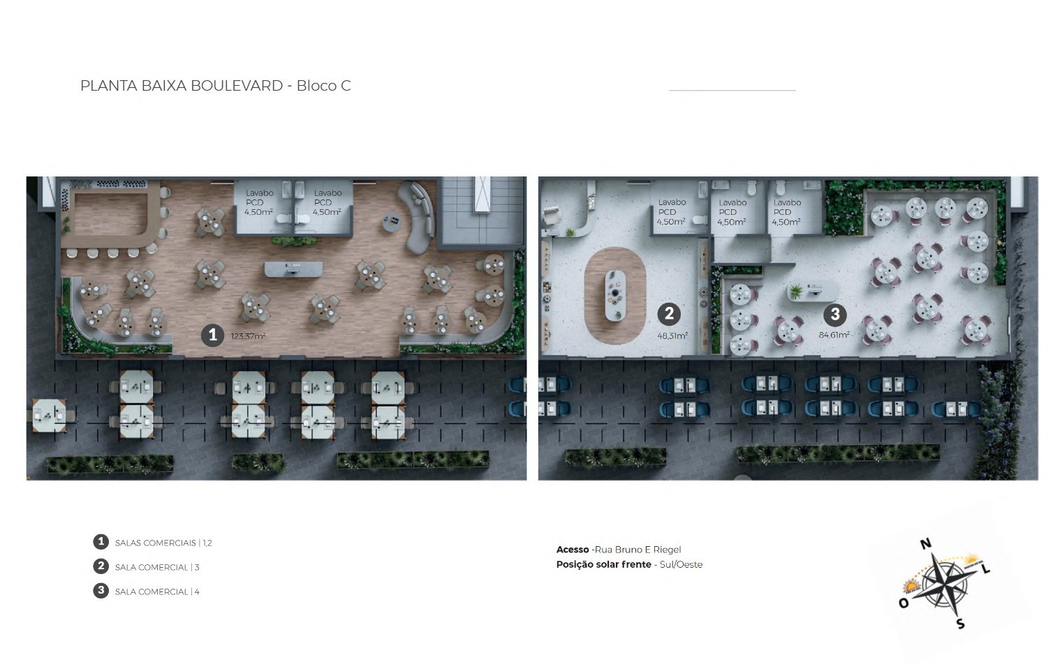 Planta baixa do boulevard — Bloco C