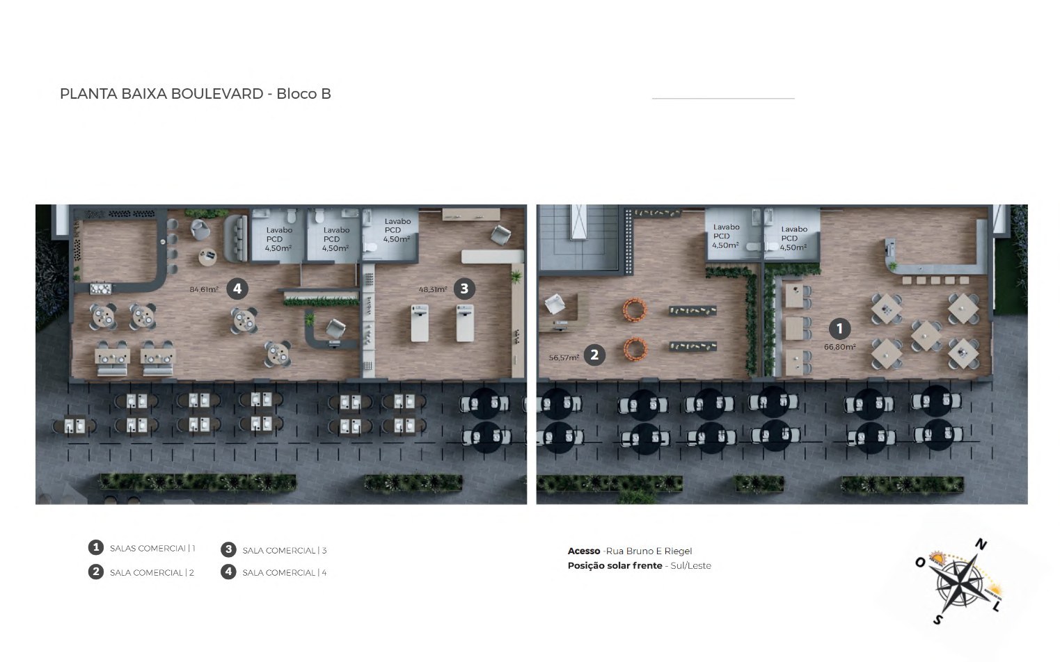 Planta baixa do boulevard — Bloco B